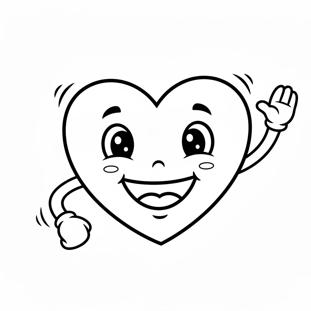 coloriage Coeur pour enfants a imprimer