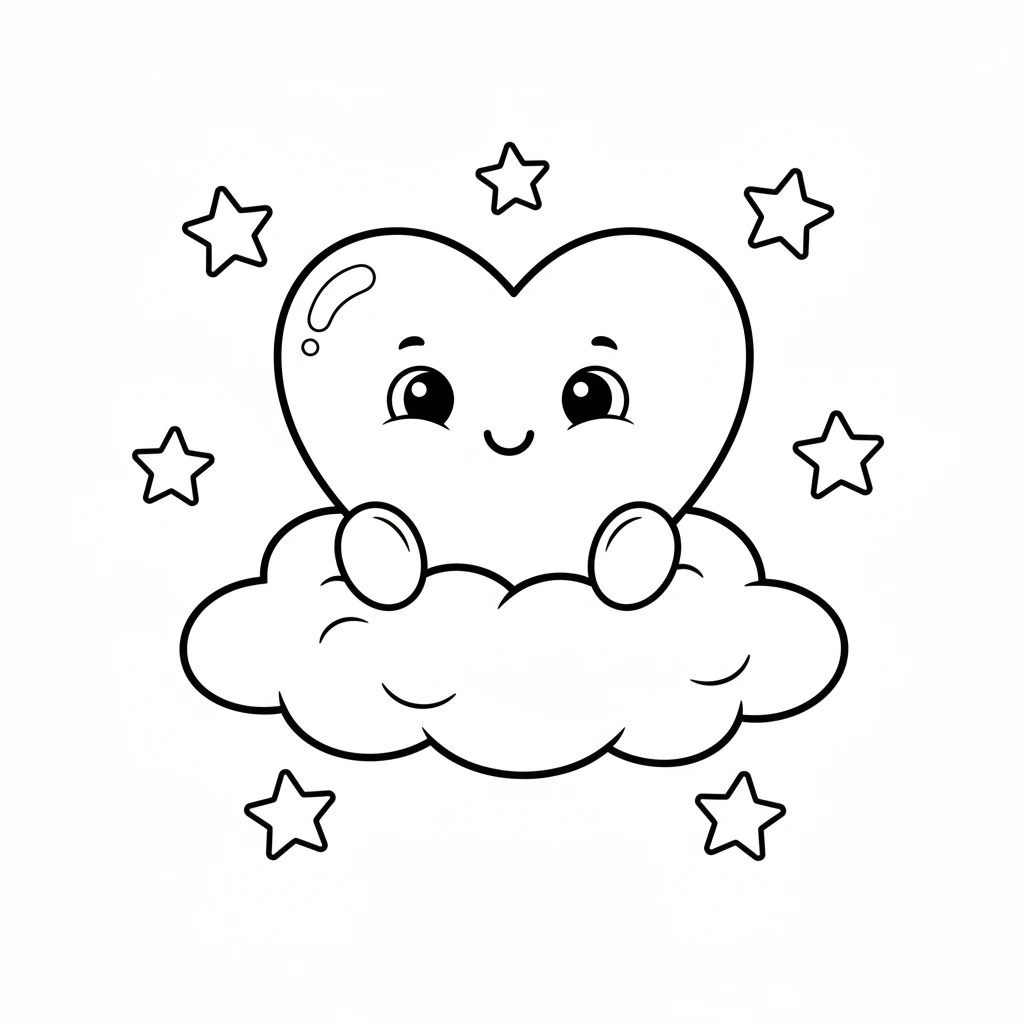 coloriage Coeur a dessiner et imprimer 1