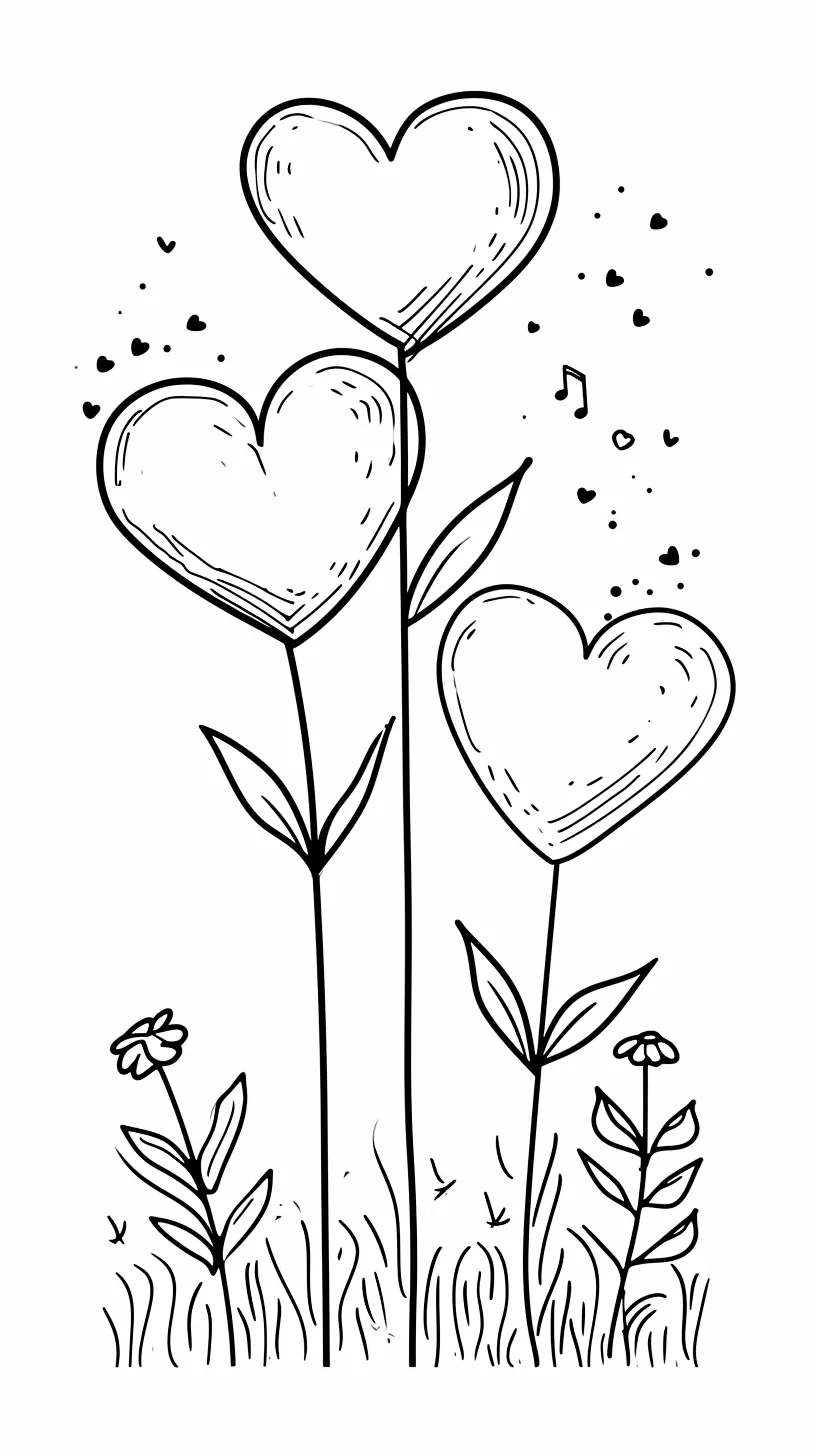 coloriage Coeur pour enfant de 6 ans