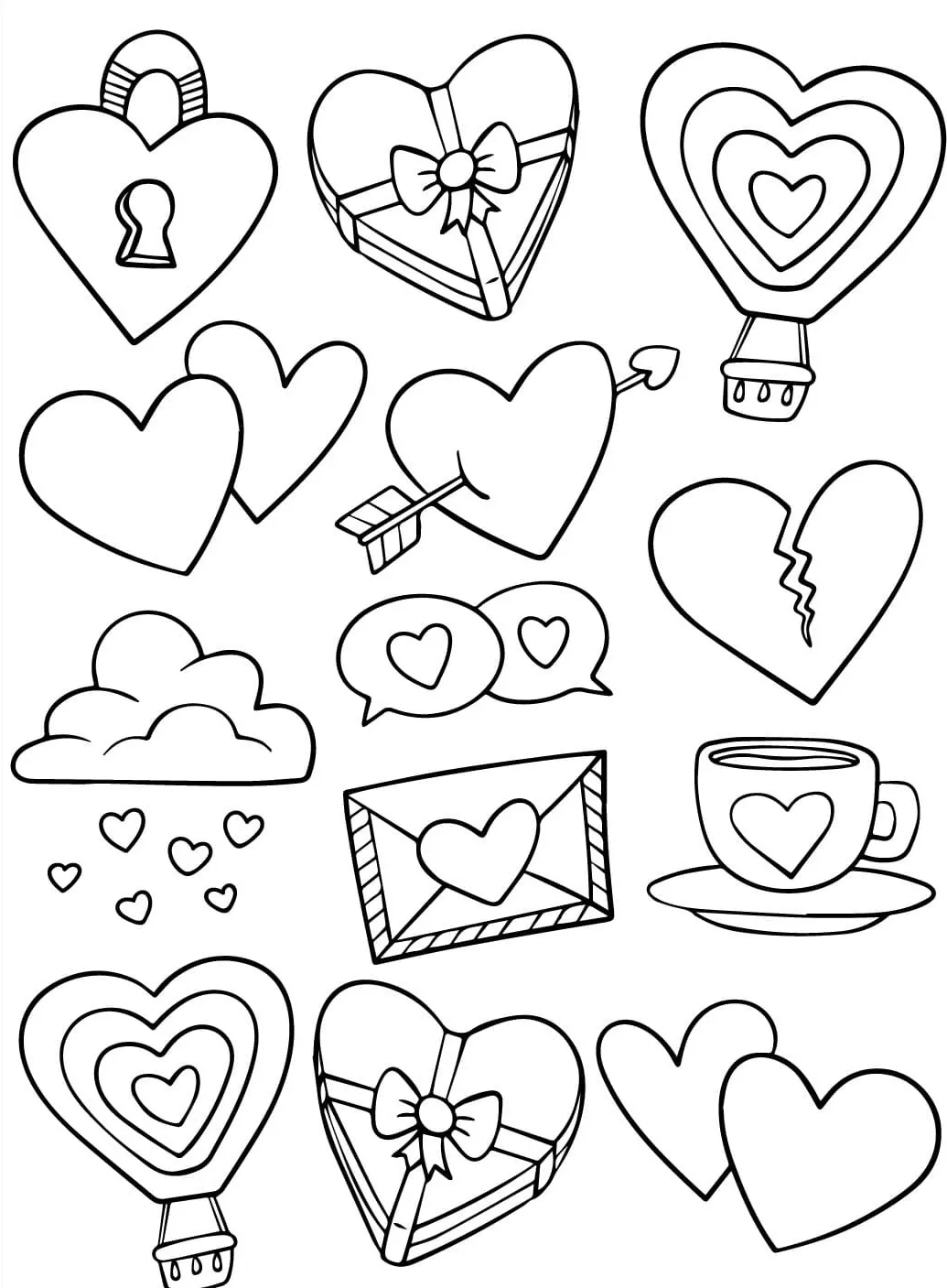 coloriage Coeur _1 à imprimer pdf gratuit