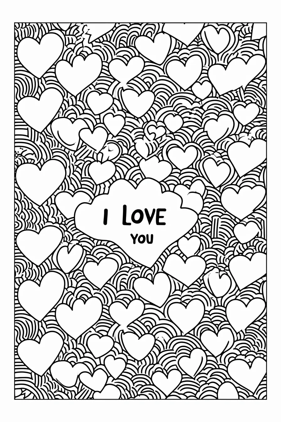 coloriage Coeur à imprimer pdf 1