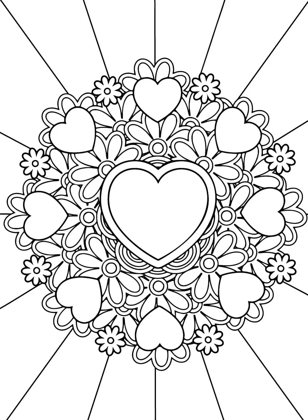 imprimer coloriage Coeur gratuit 1