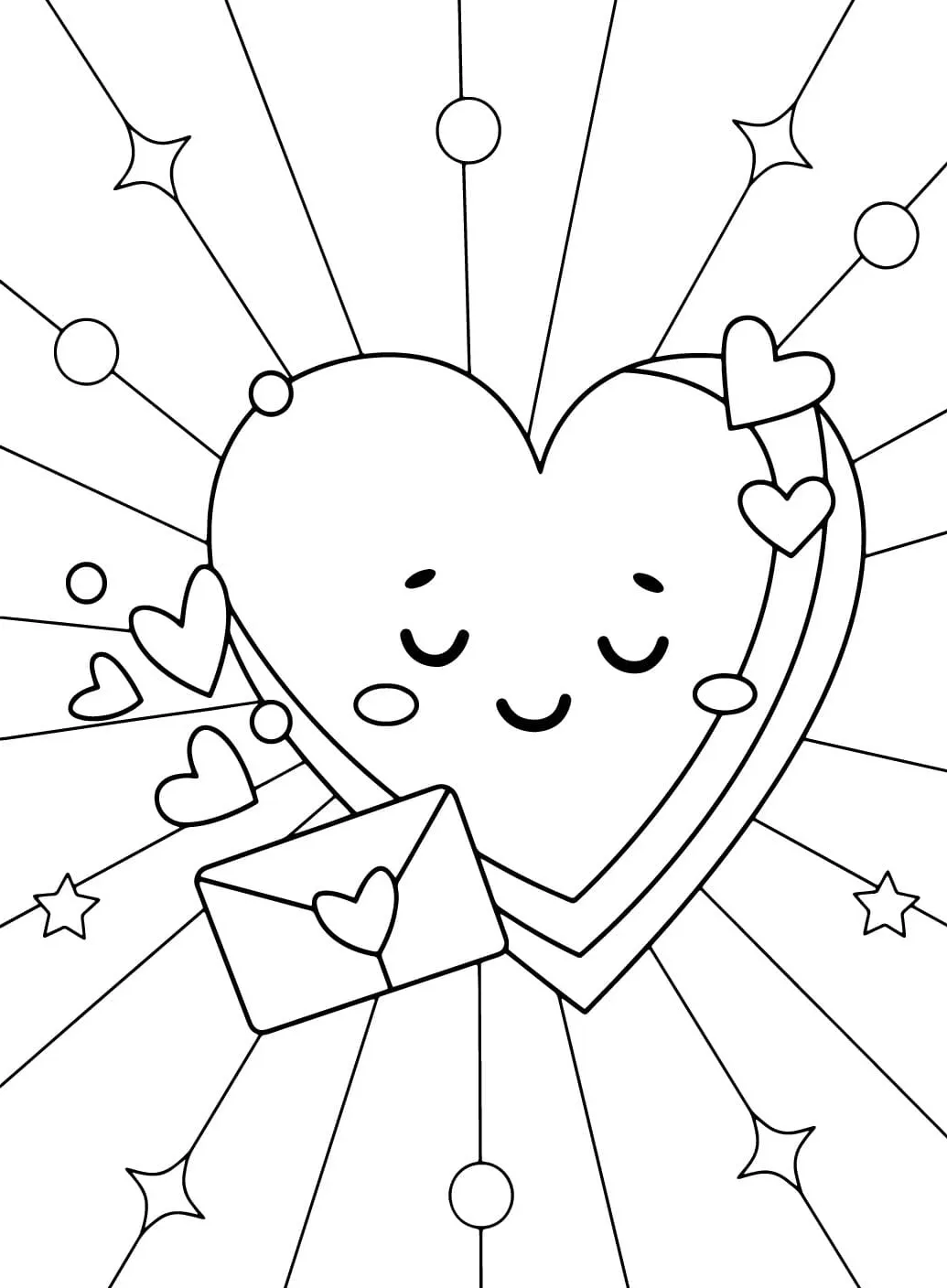 coloriage Coeur à imprimer pour enfant de 4 ans 1