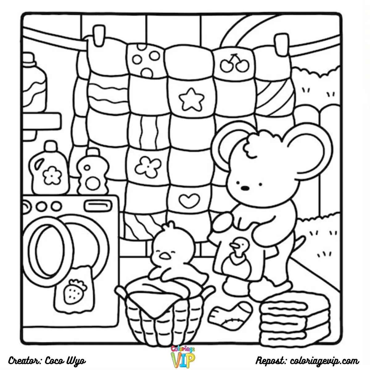 coloriage Comfy Days pour enfant de 6 ans