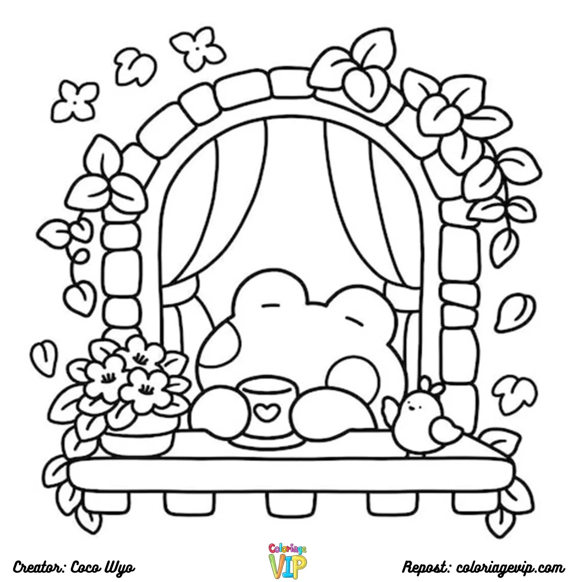 coloriage Comfy Days pour enfant de 4 ans