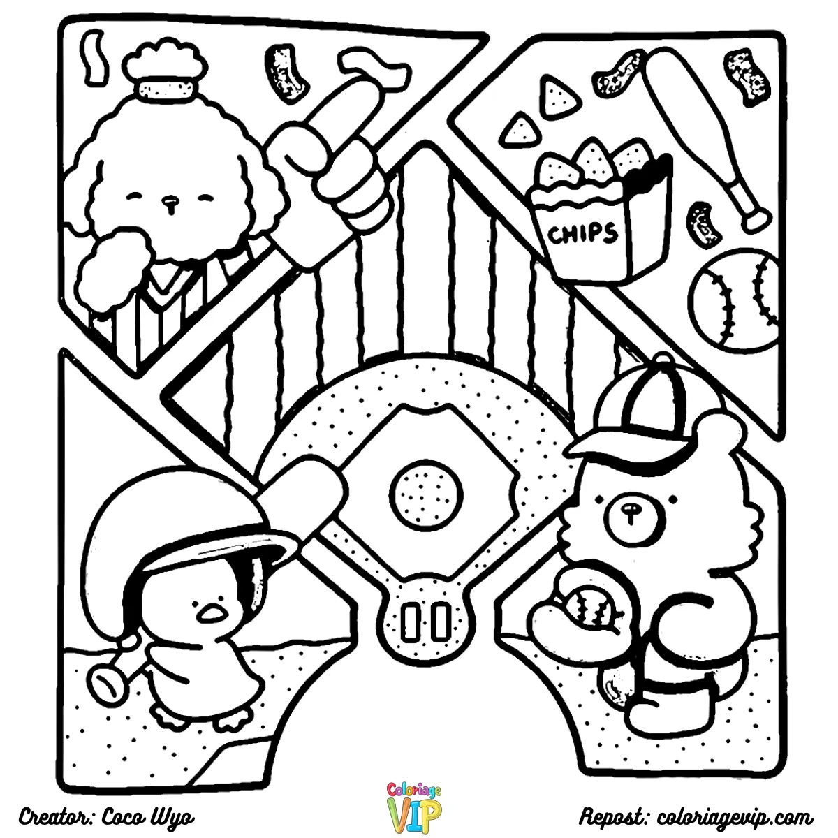 coloriage Comfy Days à imprimer pour enfant de 10 ans