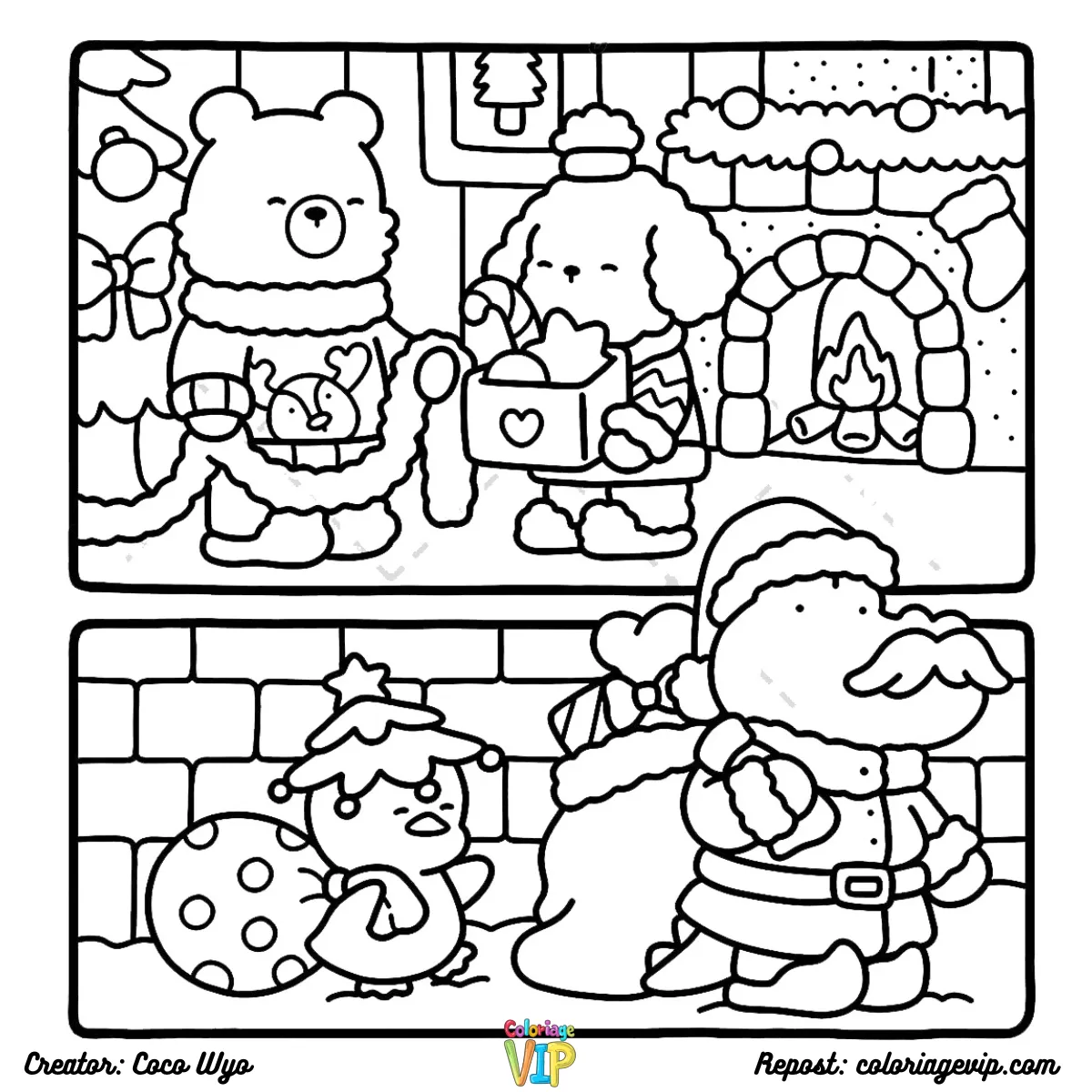 coloriage Comfy Days et decoupage a imprimer gratuit