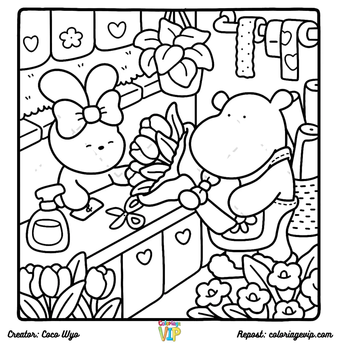 coloriage Comfy Days pour enfant de 5 ans 1