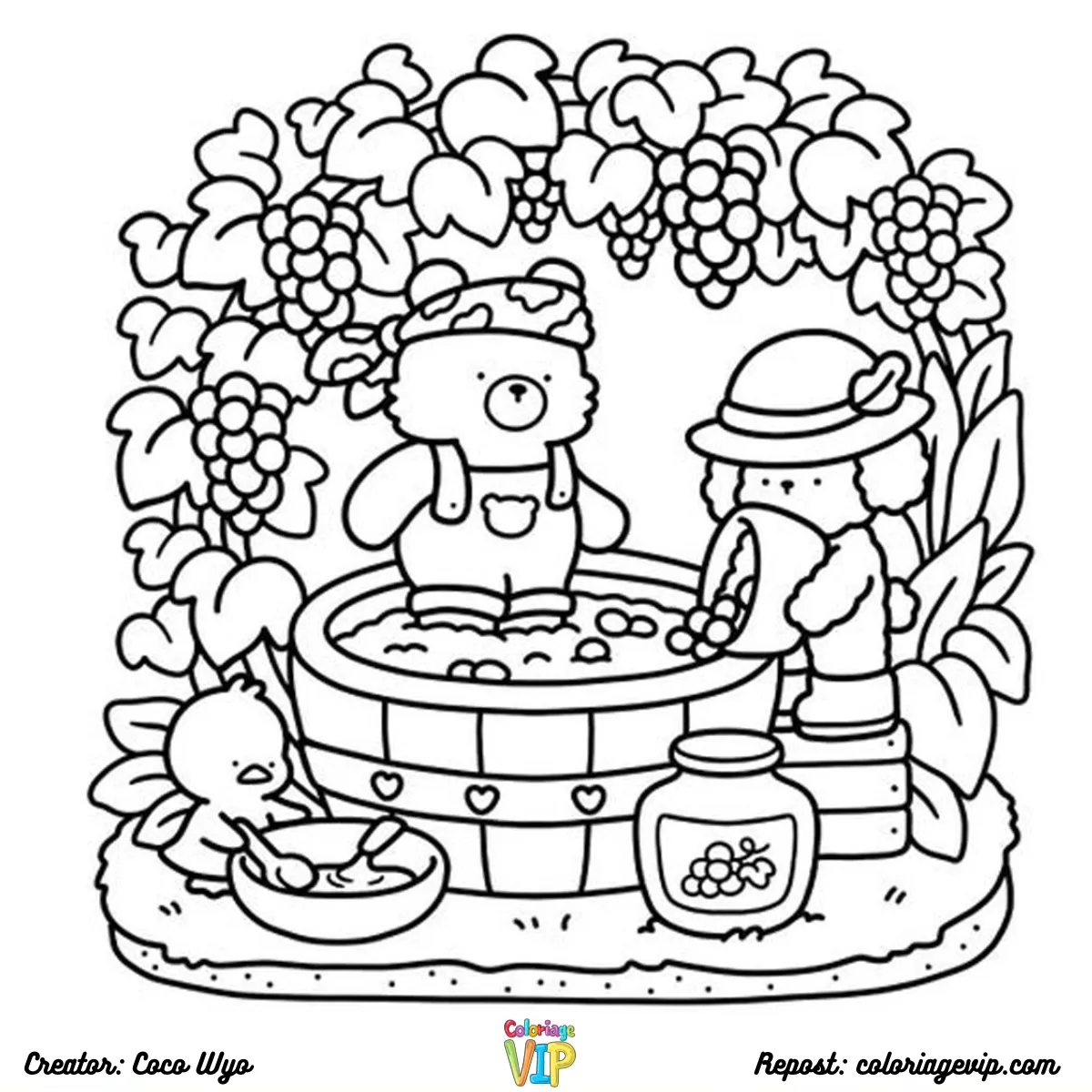 coloriage Comfy Days educatif pour enfant