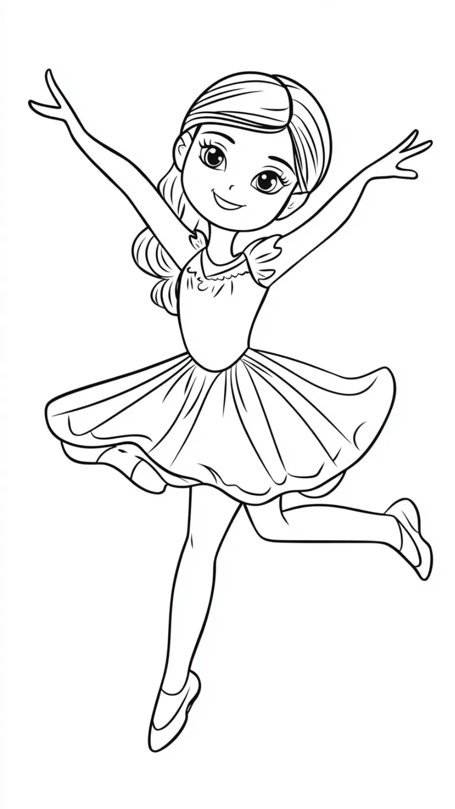 coloriage Danseuse pour enfant a imprimer gratuit