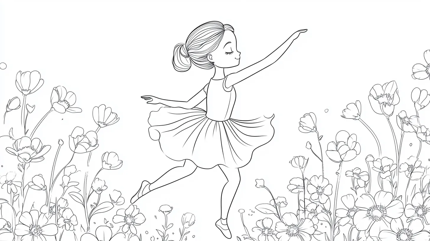 coloriage Danseuse pour enfants a imprimer gratuit