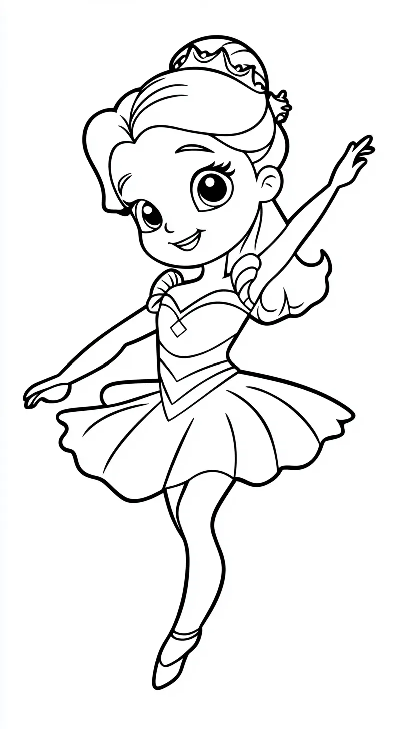 coloriage Danseuse d'enfant a imprimer