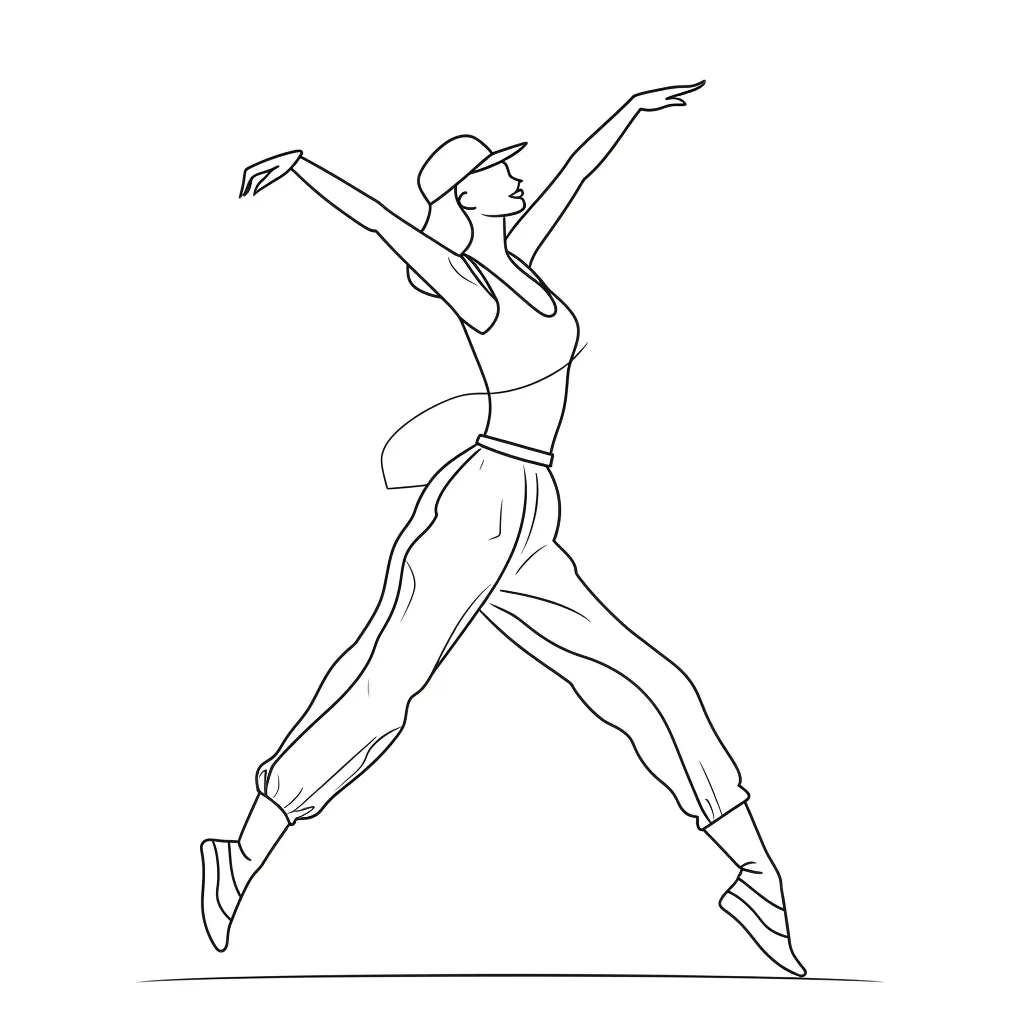 coloriage Danseuse à imprimer pour enfant de 3 ans