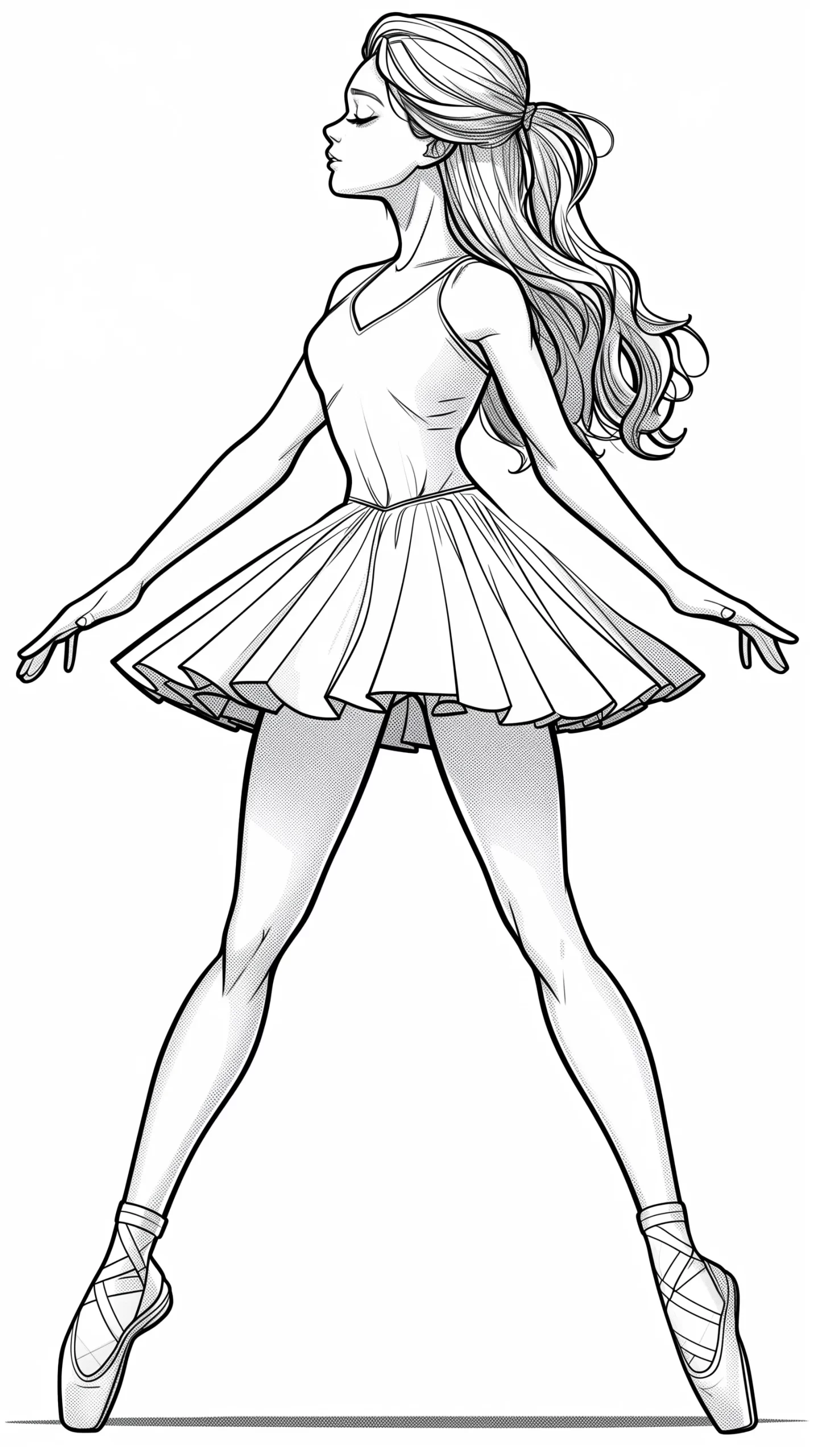 image pour coloriage Danseuse enfant