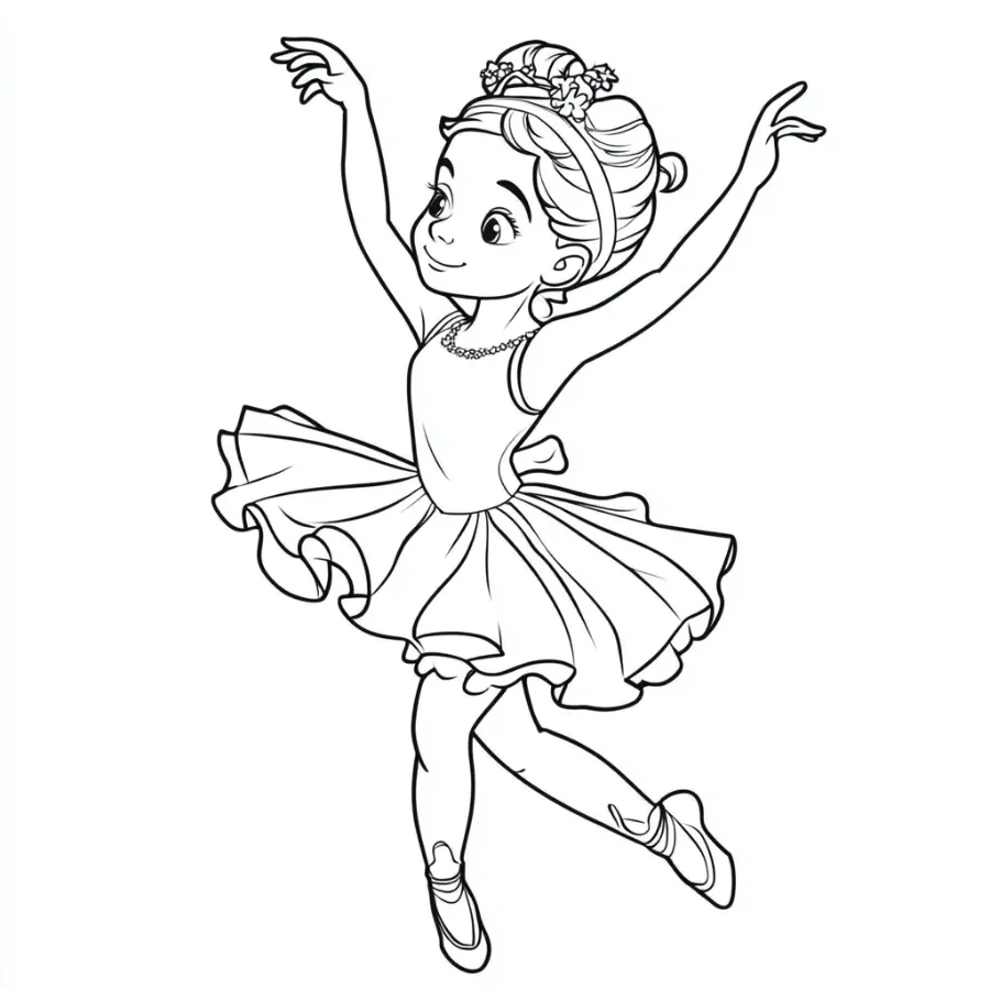 coloriage Danseuse pour enfants a imprimer