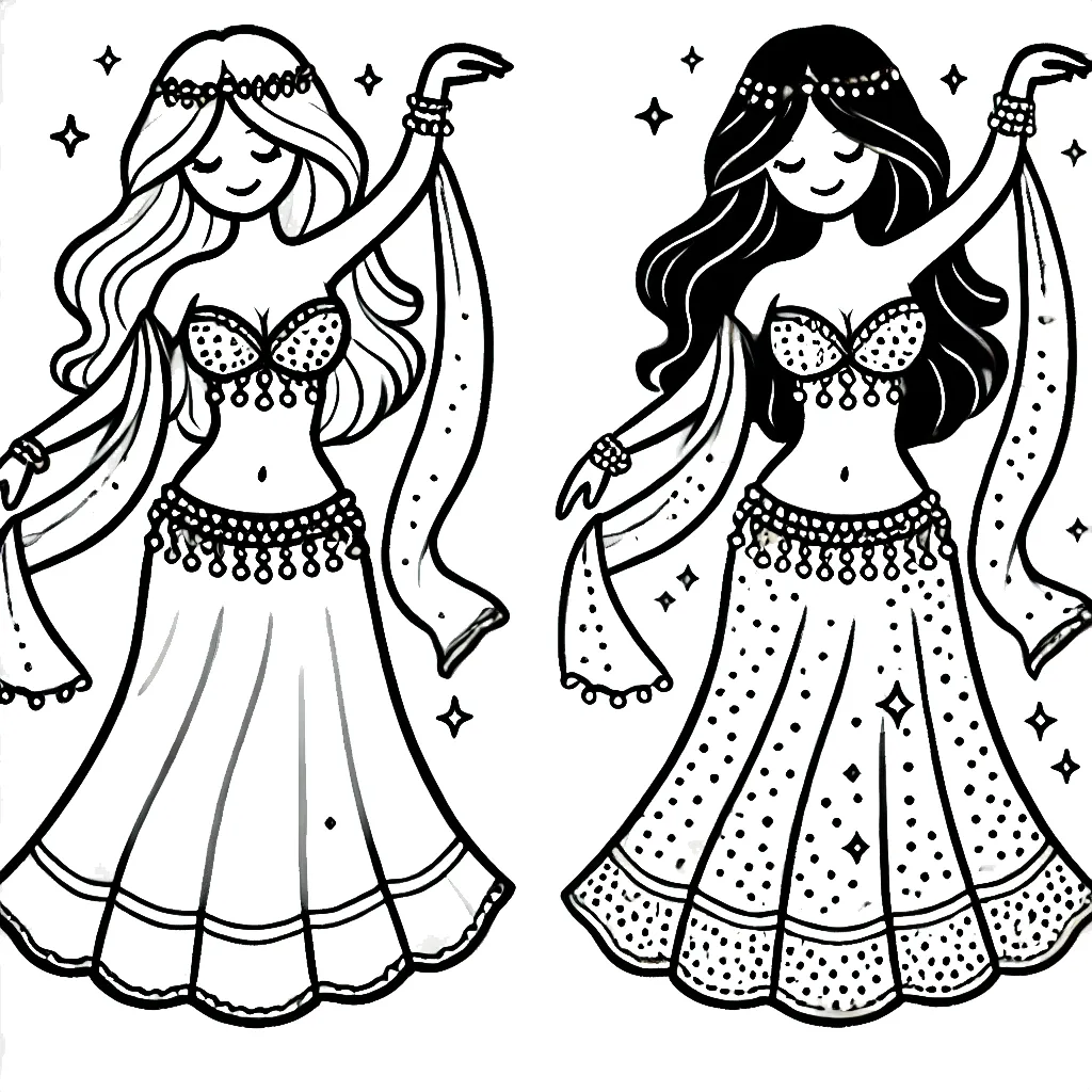 coloriage Danseuse pour enfants à télécharger