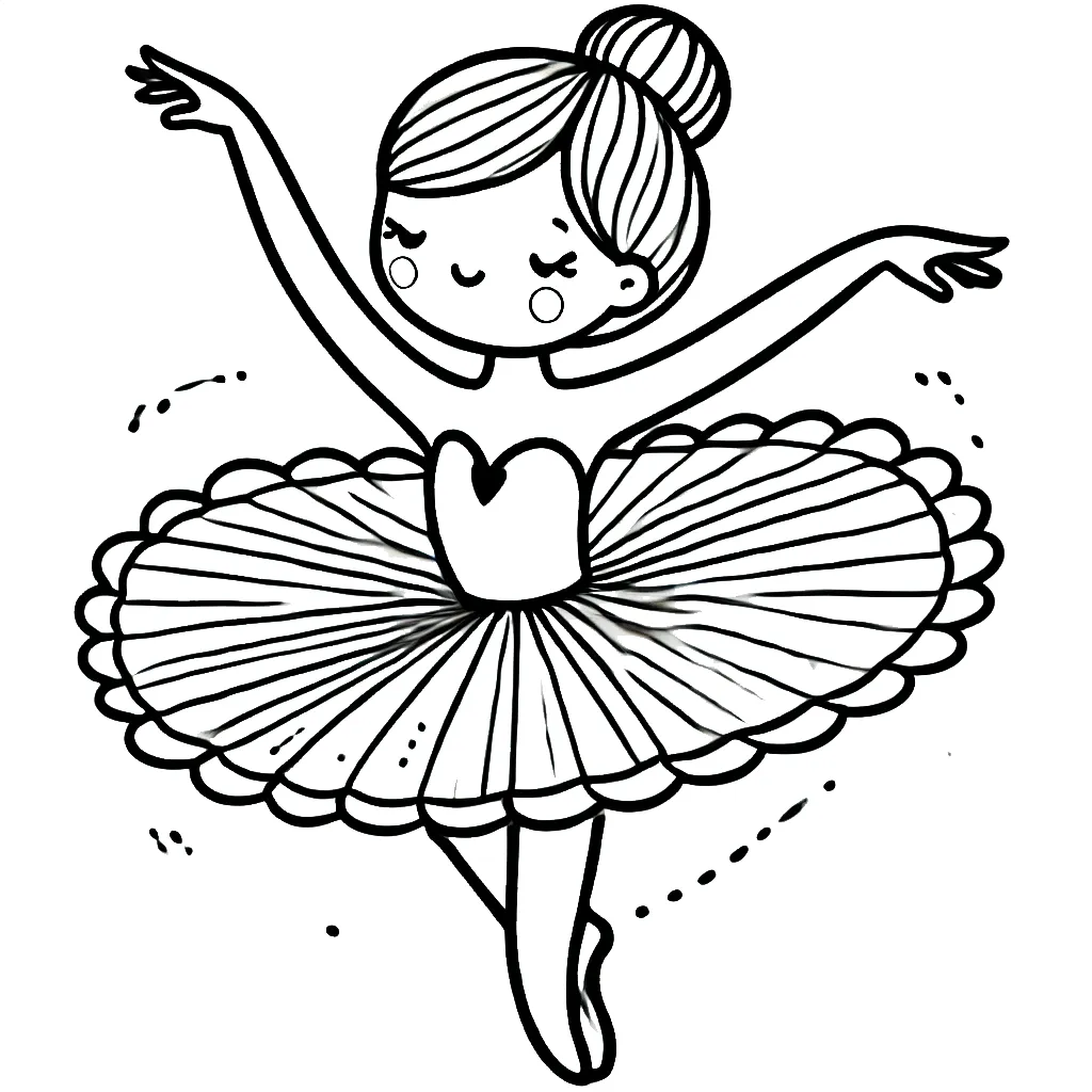 coloriage Danseuse pour enfants à télécharger 1