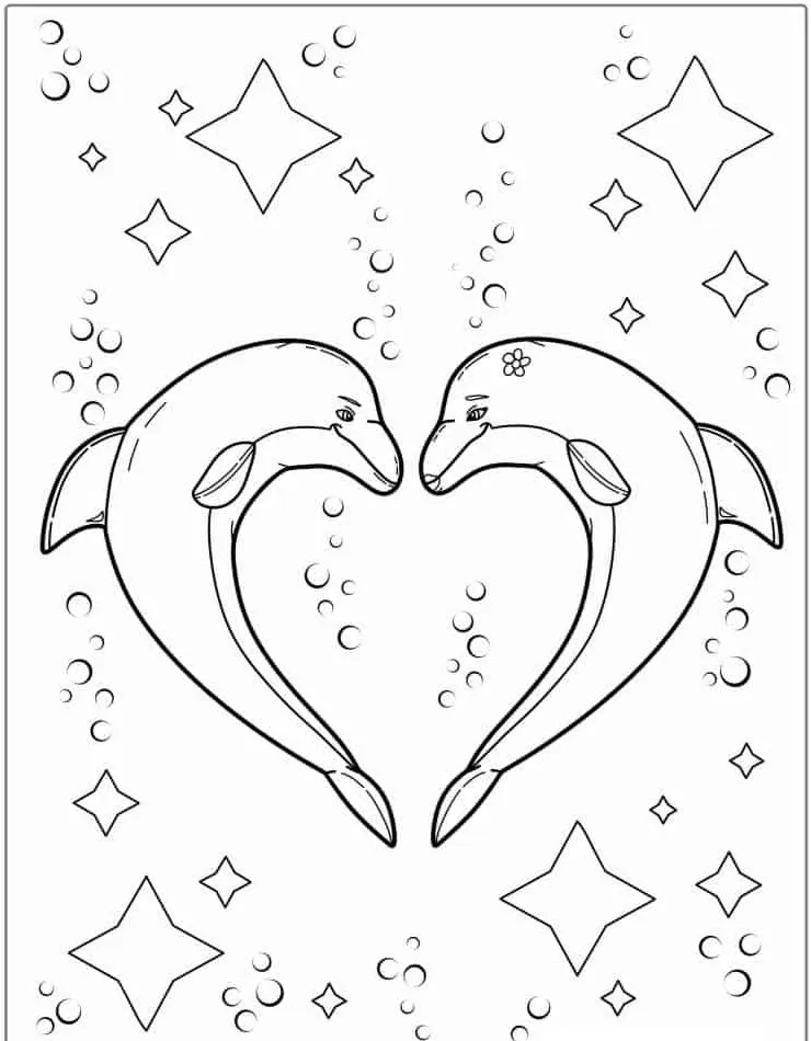 coloriage Dauphin pour bebe a imprimer 1