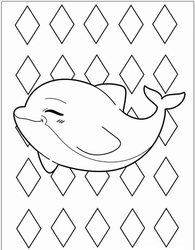 coloriage Dauphin à imprimer pour enfant de 8 ans 1