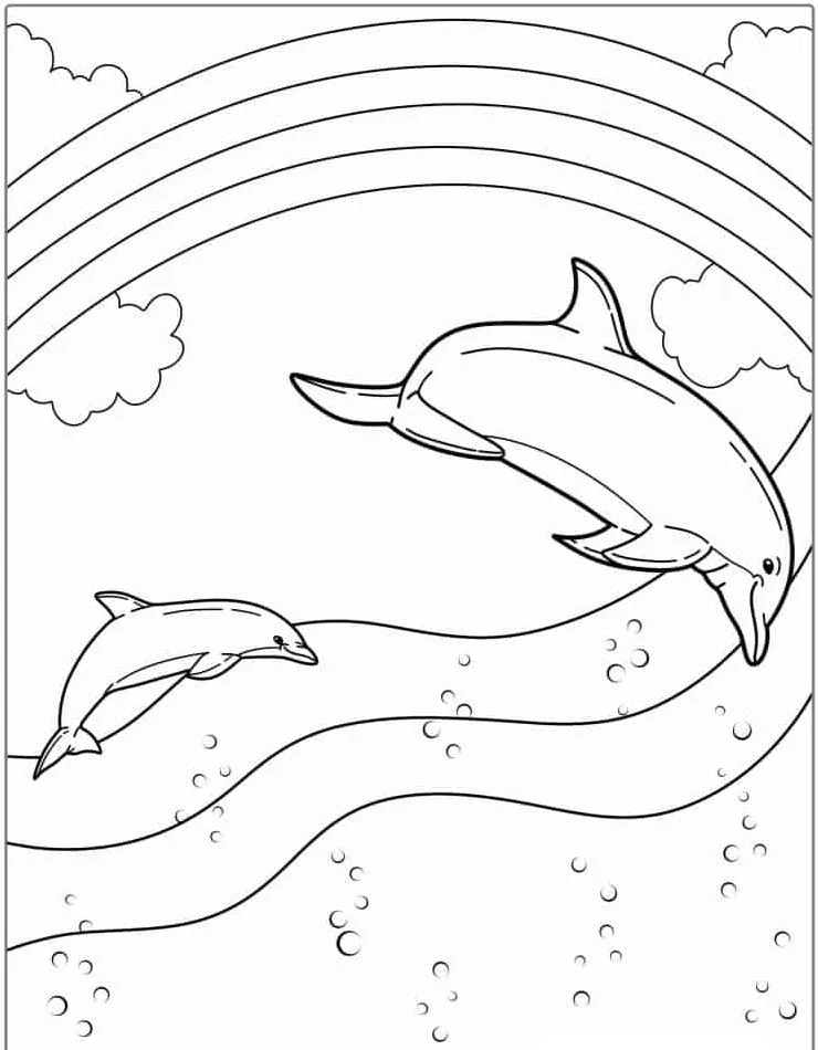 coloriage Dauphin a telecharger