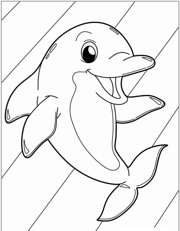 coloriage Dauphin pour enfant