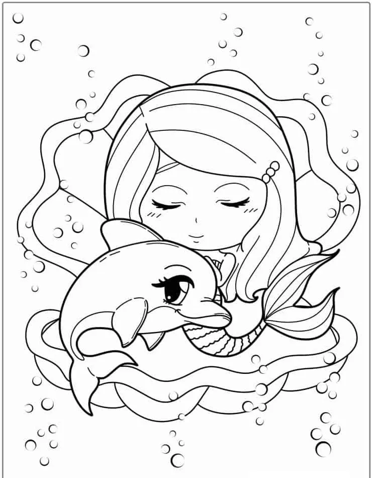 coloriage Dauphin pour enfant gratuit