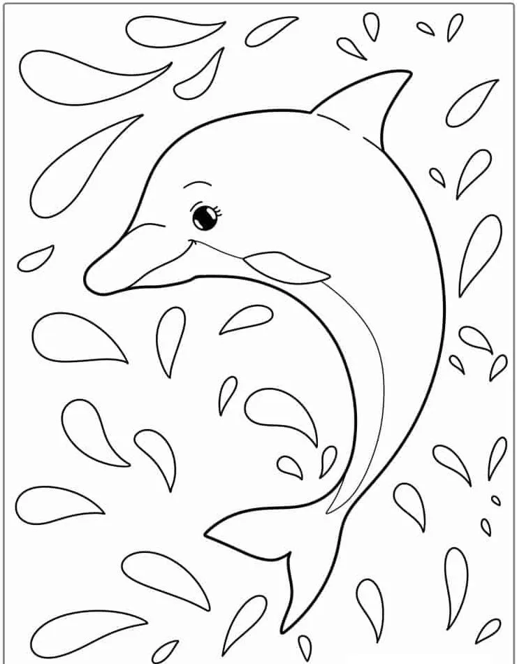 coloriage Dauphin gratuit à imprimer 1