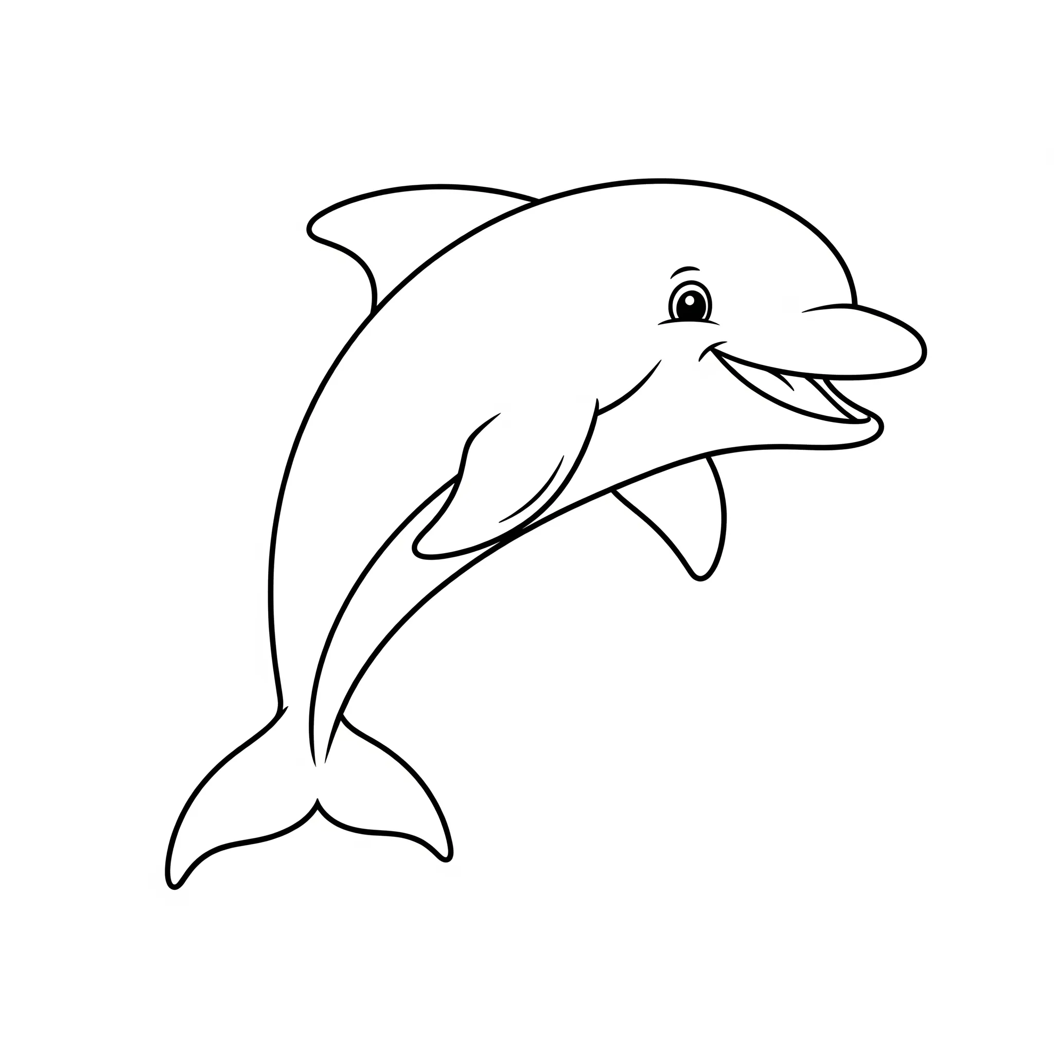 coloriage Dauphin sautant et apprentissage