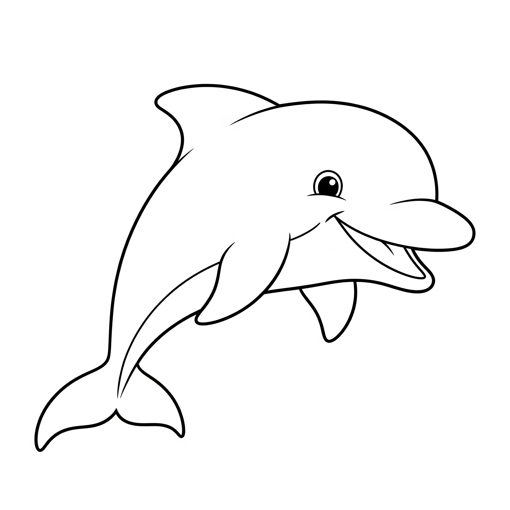 coloriage Dauphin souriant a imprimer gratuitement