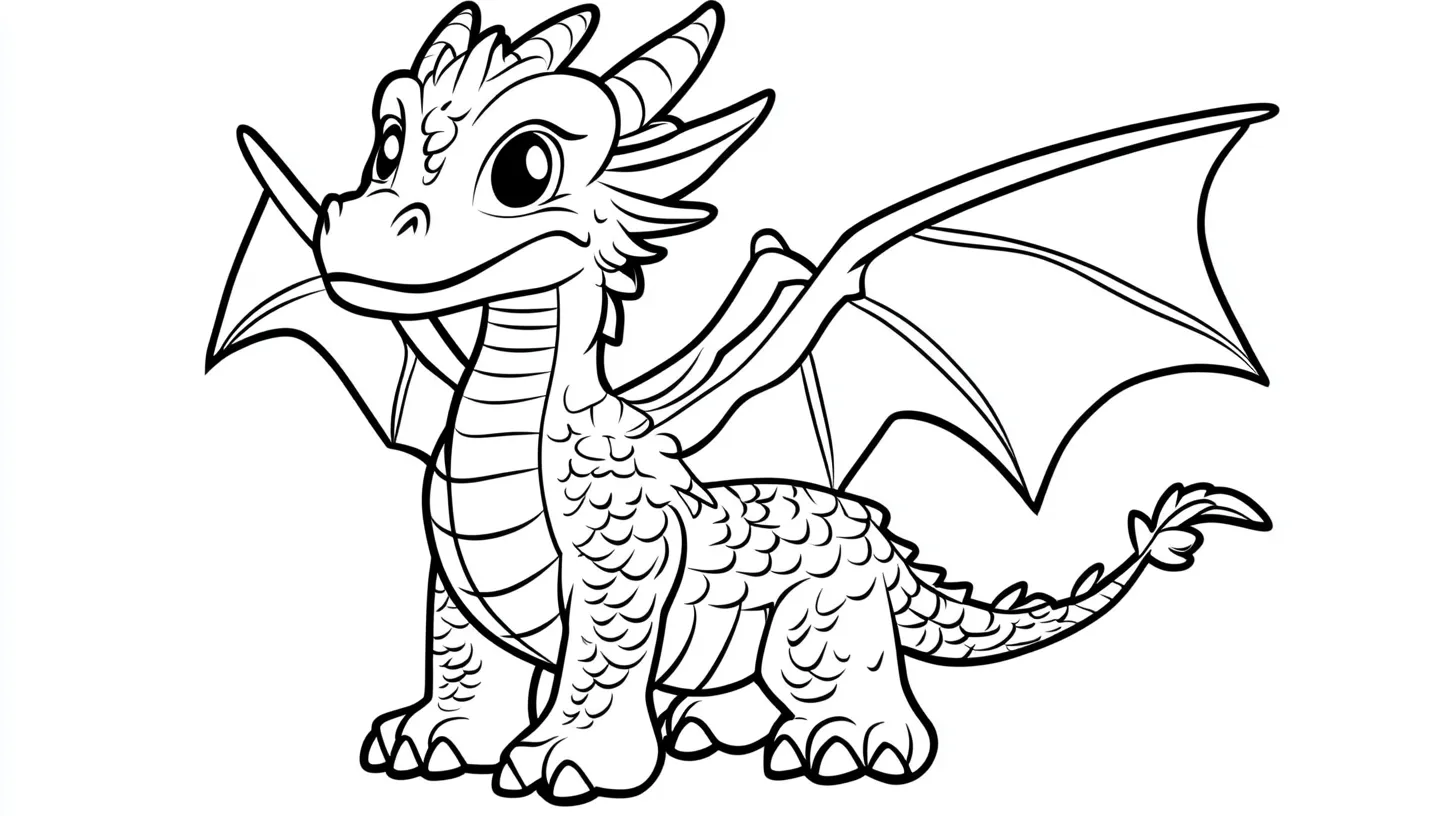 coloriage Dragon à imprimer pdf