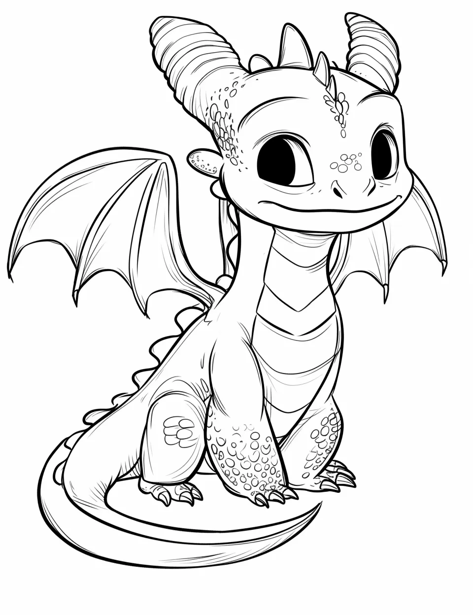 coloriage Dragon à imprimer pour enfant de 2 ans 1