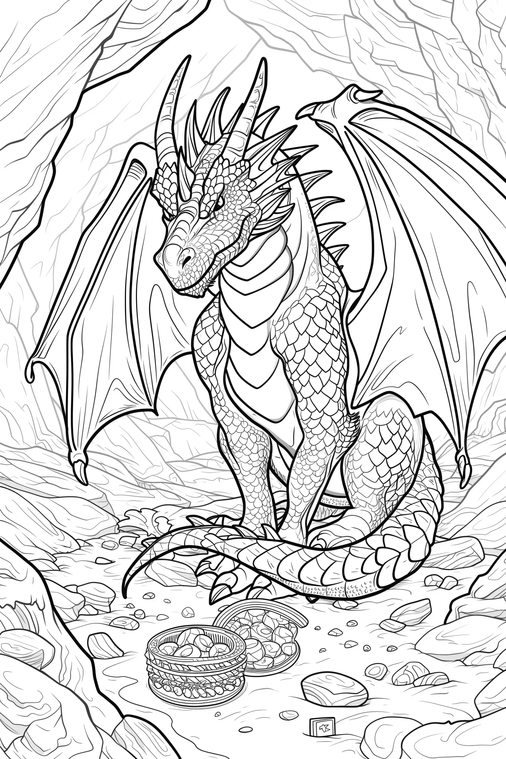 coloriage Dragon a imprimer gratuit 1