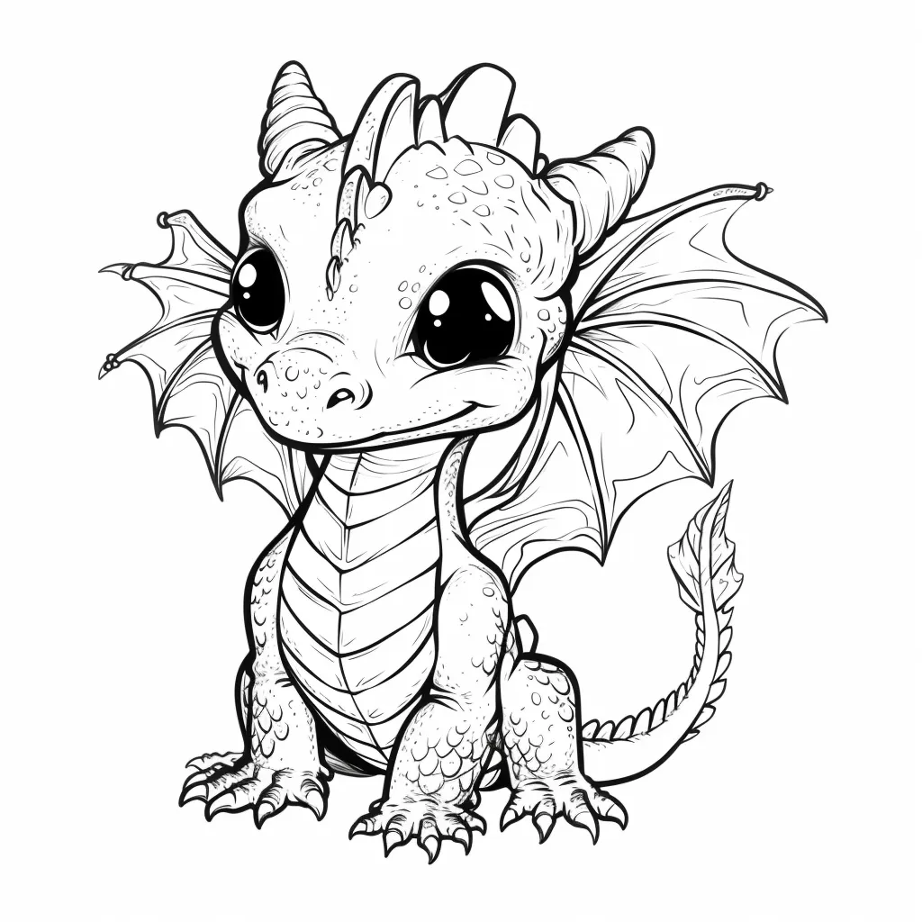 coloriage Dragon a imprimer pour enfant de 4 ans