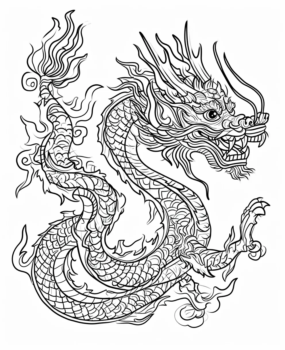 coloriage Dragon educatif pour enfant