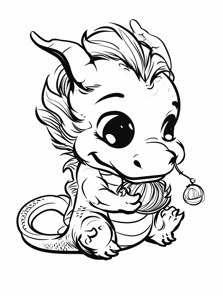 coloriage Dragon à imprimer pour enfant de 10 ans