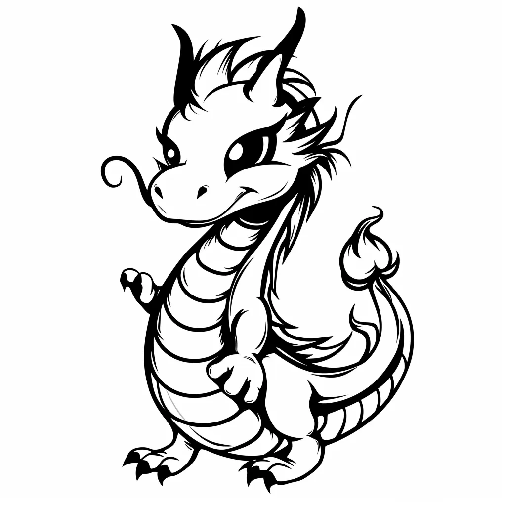 coloriage Dragon pour enfant de 4 ans 1