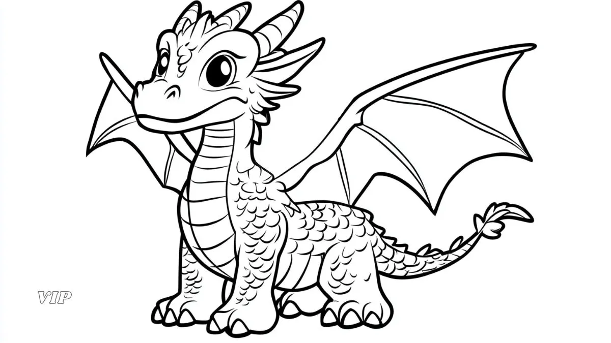 coloriage Dragon pour primaire