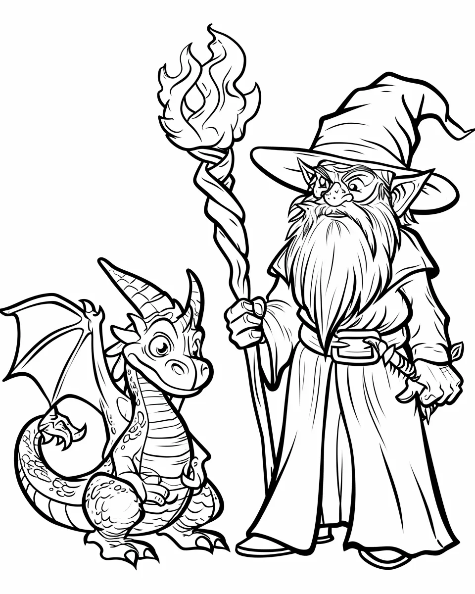 coloriage Dragon pour enfant de 10 ans 1