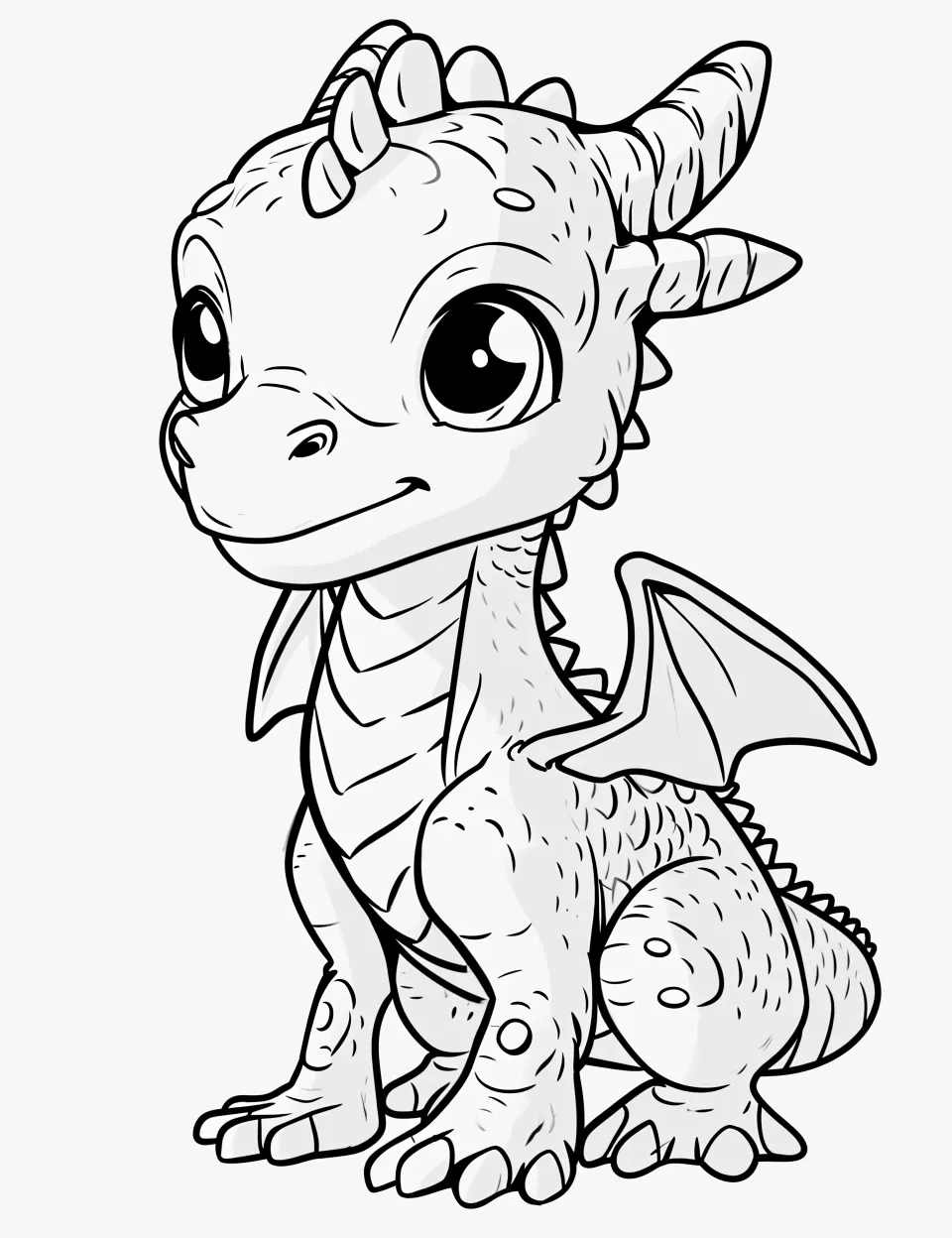 coloriage Dragon pour enfants 1