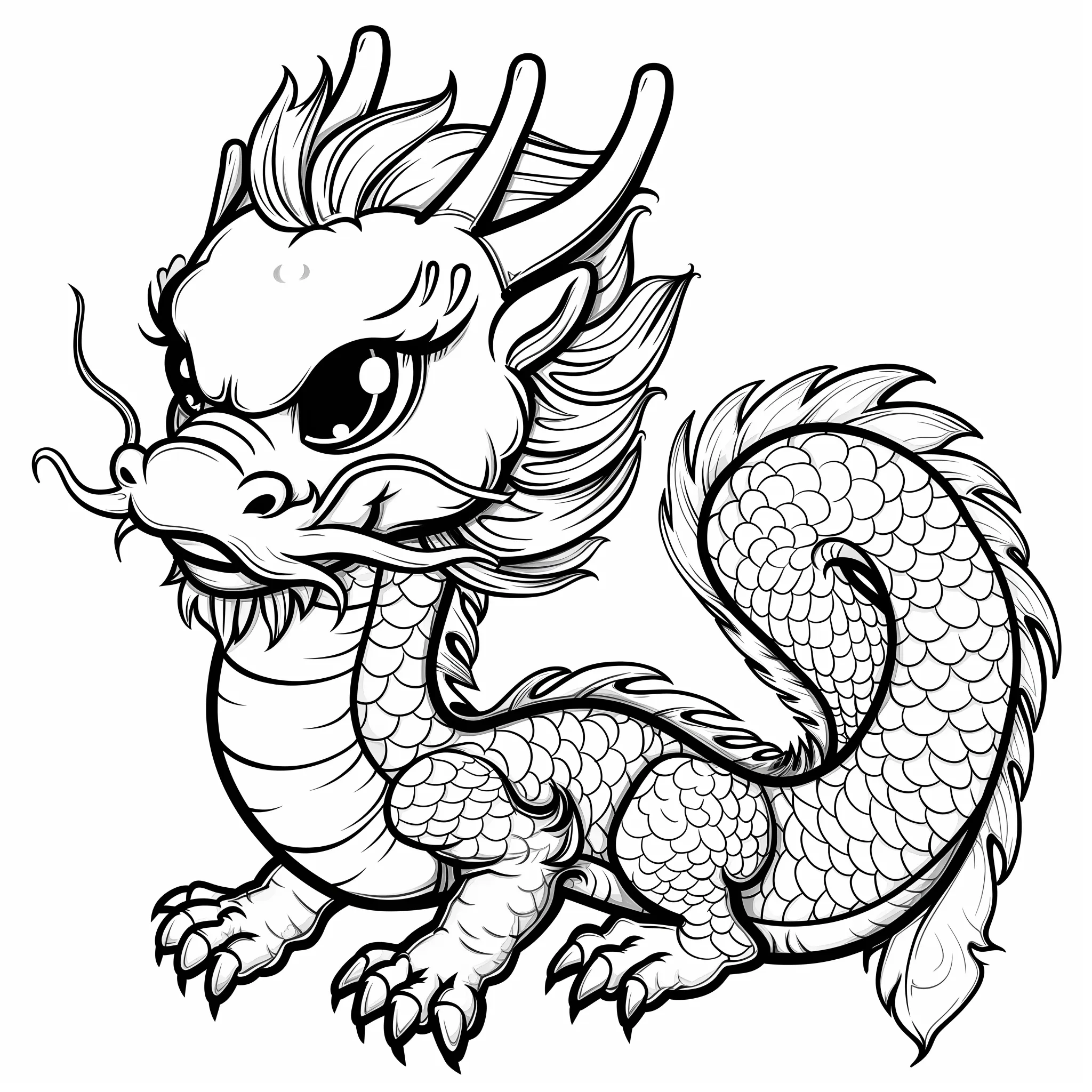 imprimer coloriage Dragon gratuit