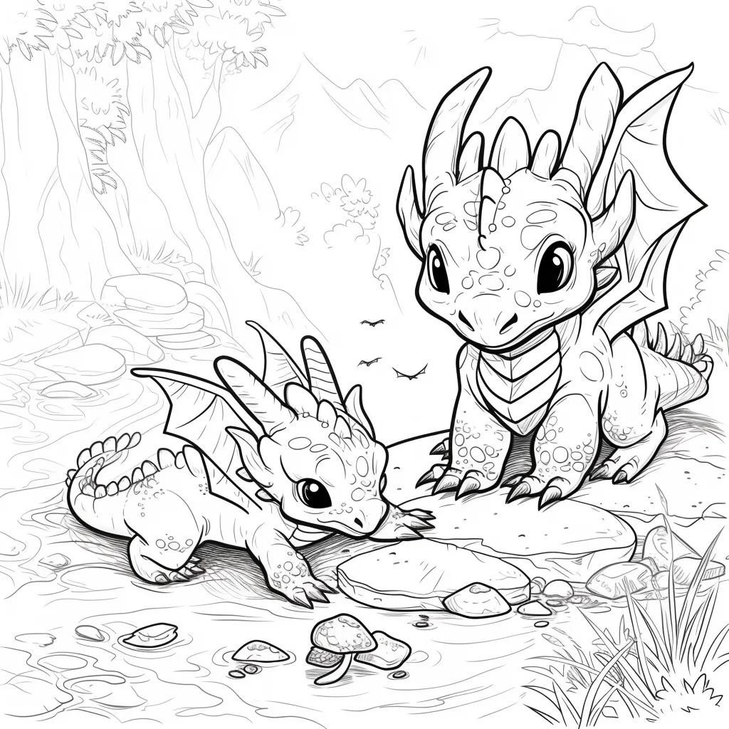 coloriage Dragon gratuit 1