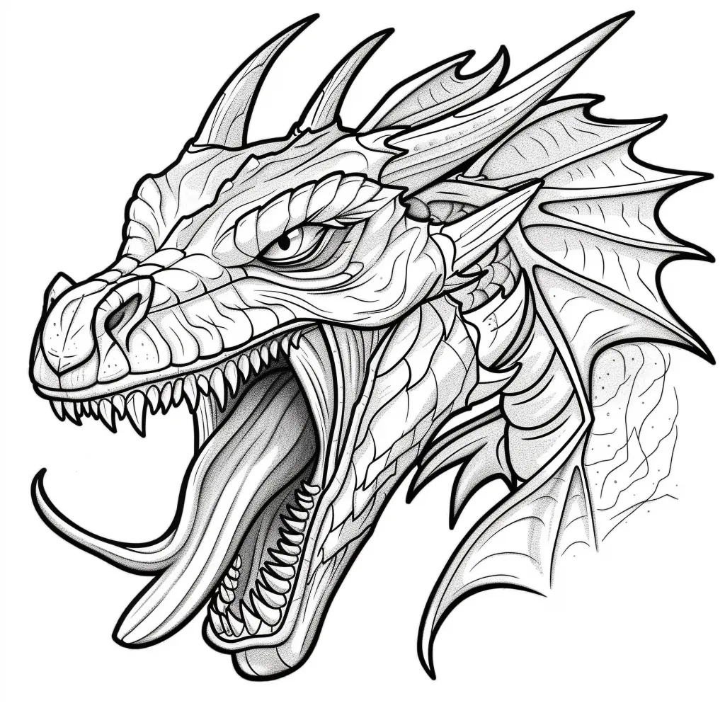 image de coloriage Dragon pour enfant