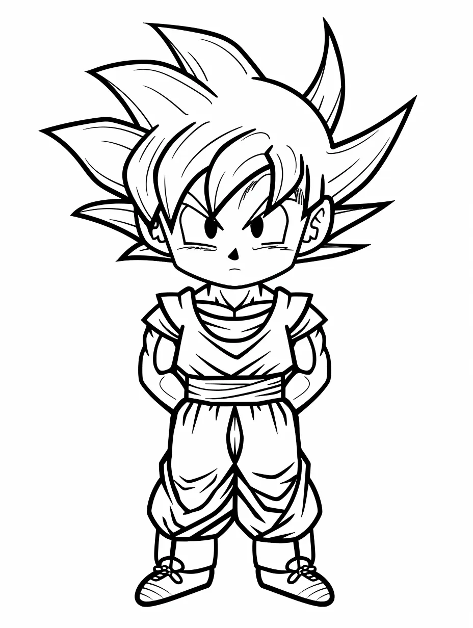 coloriage Dragon Ball Z gratuit pour enfants 1