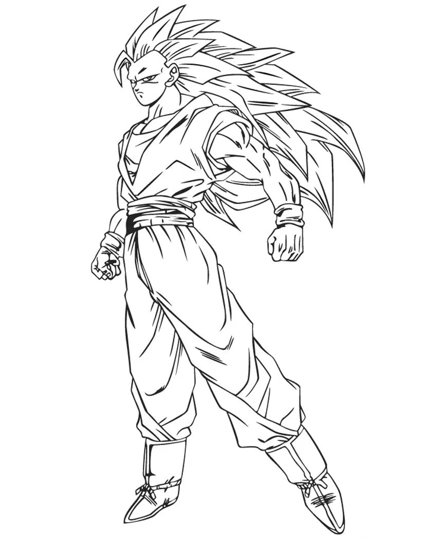 coloriage Dragon Ball Z gratuit à imprimer