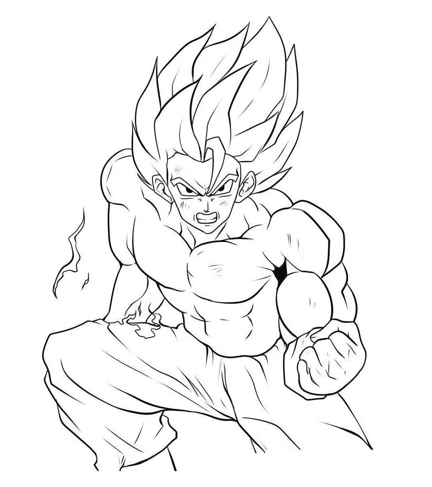 coloriage Dragon Ball Z à imprimer pdf gratuit 1