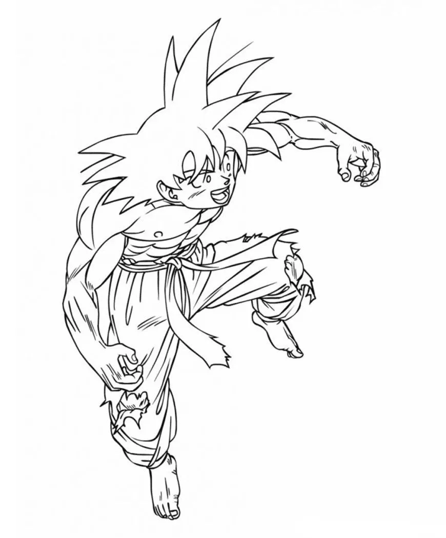 coloriage Dragon Ball Z à imprimer pour enfant de 2 ans