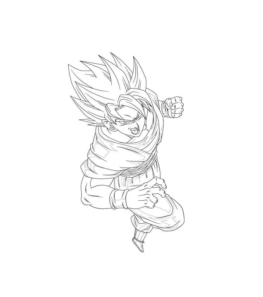 coloriage Dragon Ball Z a imprimer gratuit