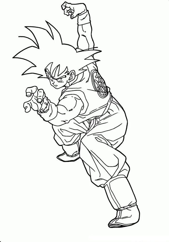 coloriage Dragon Ball Z a imprimer pour enfant de 4 ans