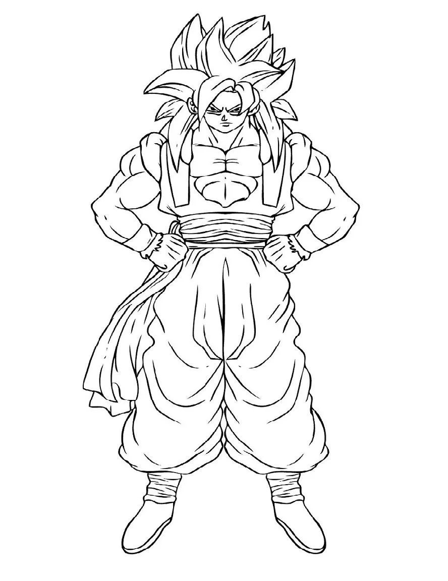 coloriage Dragon Ball Z à imprimer pour enfant de 9 ans