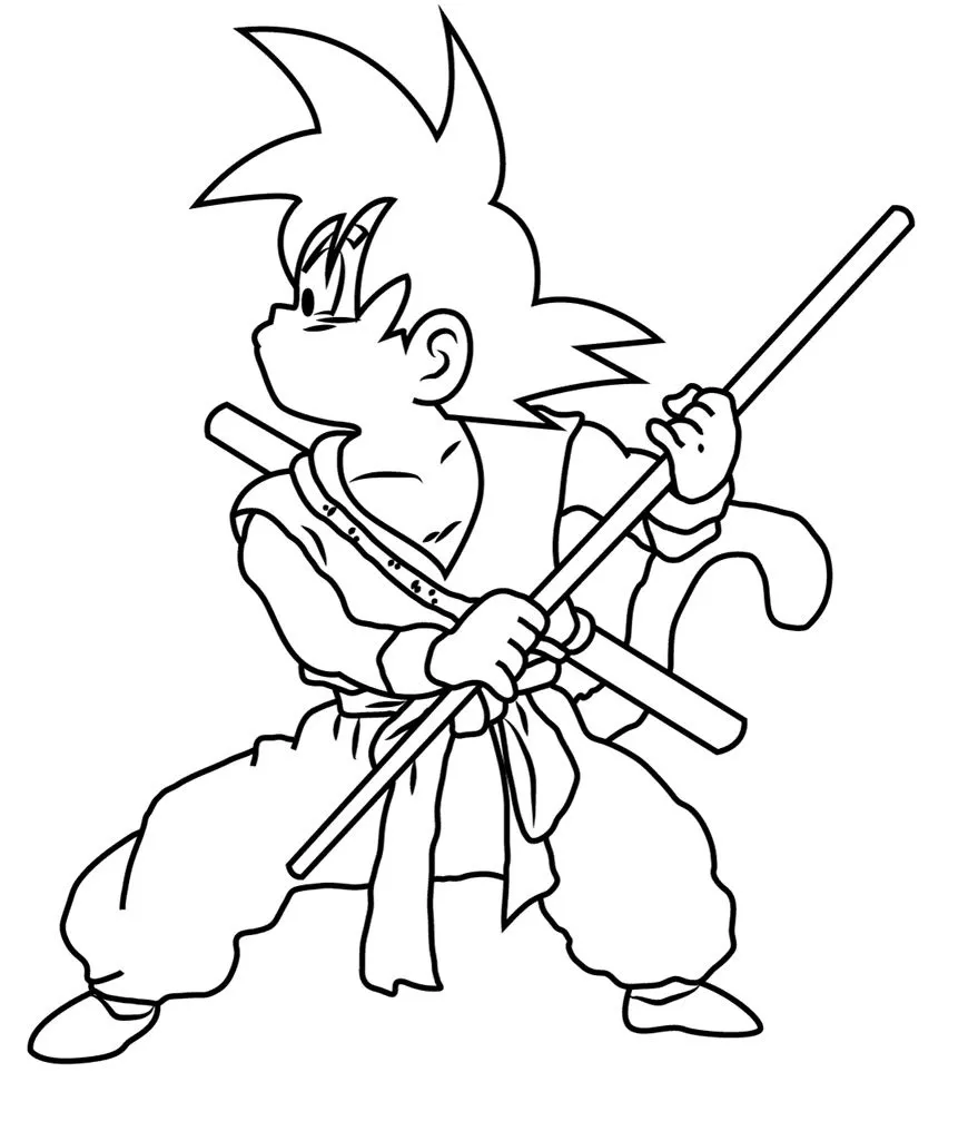 coloriage Dragon Ball Z d'enfant a imprimer